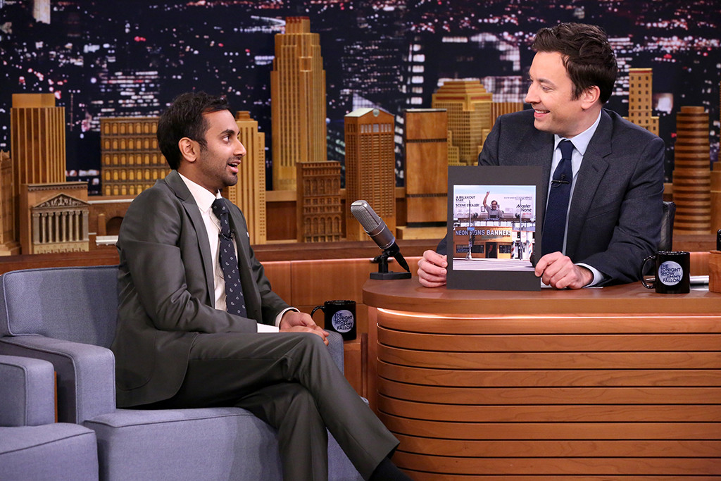 Aziz Ansari, Jimmy Fallon, The Tonight Show Aziz Ansari, Jimmy Fallon, The Tonight Show